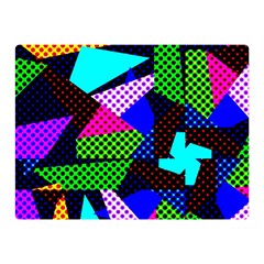 Trippy Blocks, Dotted Geometric Pattern Double Sided Flano Blanket (mini) 