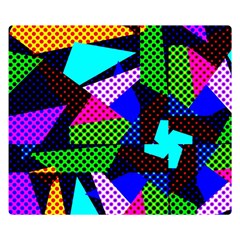 Trippy Blocks, Dotted Geometric Pattern Double Sided Flano Blanket (small)  by Casemiro