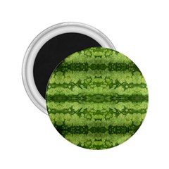 Watermelon Pattern, Fruit Skin In Green Colors 2 25  Magnets