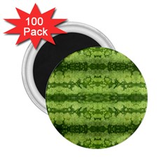 Watermelon Pattern, Fruit Skin In Green Colors 2 25  Magnets (100 Pack) 