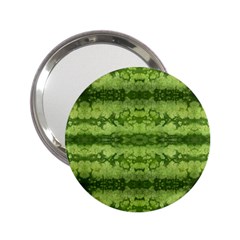 Watermelon Pattern, Fruit Skin In Green Colors 2 25  Handbag Mirrors by Casemiro