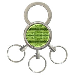 Watermelon Pattern, Fruit Skin In Green Colors 3-ring Key Chain by Casemiro