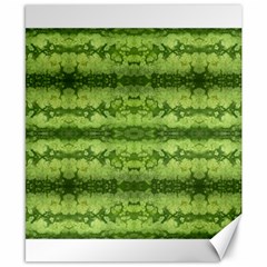 Watermelon Pattern, Fruit Skin In Green Colors Canvas 8  X 10  by Casemiro