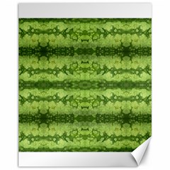 Watermelon Pattern, Fruit Skin In Green Colors Canvas 11  X 14  by Casemiro