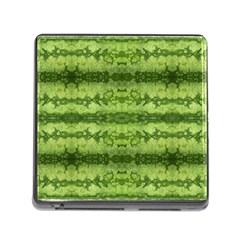 Watermelon Pattern, Fruit Skin In Green Colors Memory Card Reader (square 5 Slot)