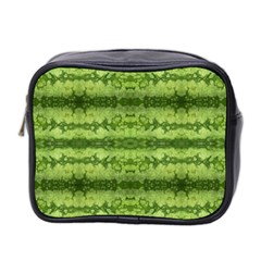 Watermelon Pattern, Fruit Skin In Green Colors Mini Toiletries Bag (two Sides) by Casemiro