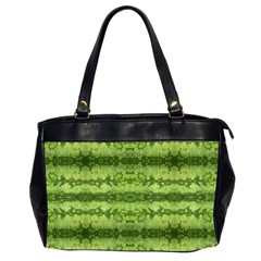 Watermelon Pattern, Fruit Skin In Green Colors Oversize Office Handbag (2 Sides) by Casemiro