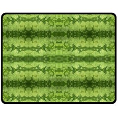 Watermelon Pattern, Fruit Skin In Green Colors Fleece Blanket (medium)  by Casemiro