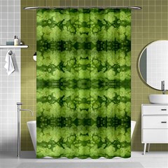 Watermelon Pattern, Fruit Skin In Green Colors Shower Curtain 48  X 72  (small)  by Casemiro