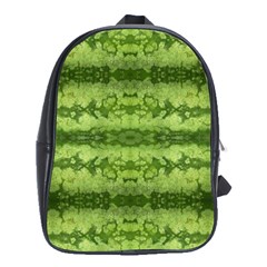 Watermelon Pattern, Fruit Skin In Green Colors School Bag (xl) by Casemiro