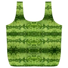 Watermelon Pattern, Fruit Skin In Green Colors Full Print Recycle Bag (xl)