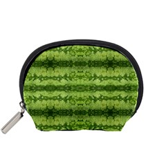 Watermelon Pattern, Fruit Skin In Green Colors Accessory Pouch (small) by Casemiro