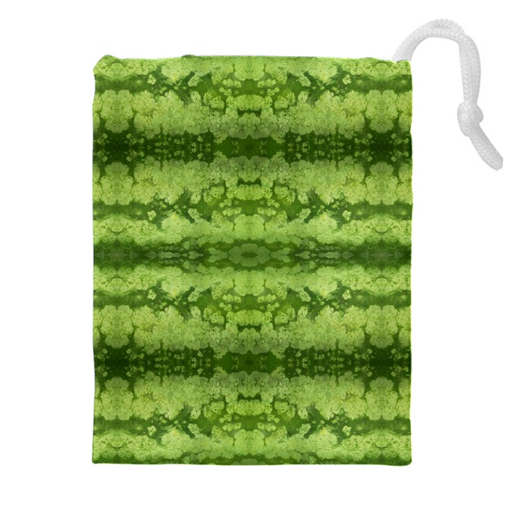 Watermelon pattern, fruit skin in green colors Drawstring Pouch (4XL)