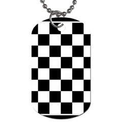 Chess Board Background Design Dog Tag (one Side) by Vaneshart