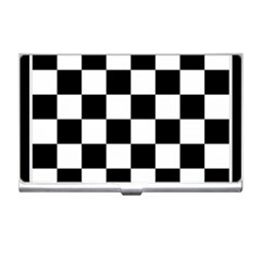 Chess Board Background Design Business Card Holder by Vaneshart