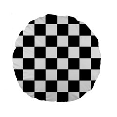 Chess Board Background Design Standard 15  Premium Round Cushions