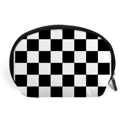 Chess Board Background Design Accessory Pouch (large) by Vaneshart