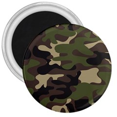 Texture Military Camouflage-repeats Seamless Army Green Hunting 3  Magnets by Vaneshart