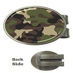 Texture Military Camouflage-repeats Seamless Army Green Hunting Money Clips (oval)  by Vaneshart