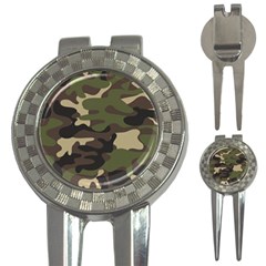 Texture Military Camouflage-repeats Seamless Army Green Hunting 3-in-1 Golf Divots by Vaneshart