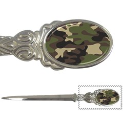 Texture Military Camouflage-repeats Seamless Army Green Hunting Letter Opener by Vaneshart