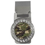 Texture military camouflage-repeats seamless army green hunting Money Clips (CZ)  Front