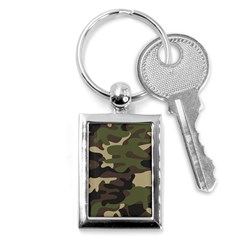 Texture Military Camouflage-repeats Seamless Army Green Hunting Key Chain (rectangle) by Vaneshart