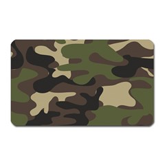 Texture Military Camouflage-repeats Seamless Army Green Hunting Magnet (rectangular) by Vaneshart