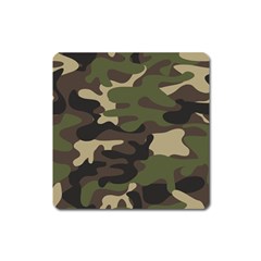 Texture Military Camouflage-repeats Seamless Army Green Hunting Square Magnet by Vaneshart