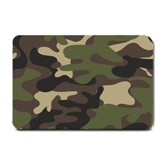 Texture Military Camouflage-repeats Seamless Army Green Hunting Small Doormat  by Vaneshart