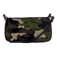 Texture Military Camouflage-repeats Seamless Army Green Hunting Shoulder Clutch Bag by Vaneshart