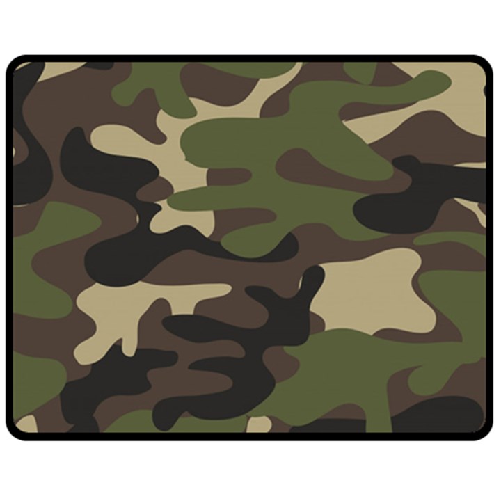 Texture military camouflage-repeats seamless army green hunting Fleece Blanket (Medium) 