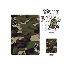 Texture Military Camouflage-repeats Seamless Army Green Hunting Playing Cards 54 Designs (mini) by Vaneshart