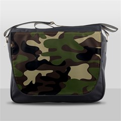 Texture Military Camouflage-repeats Seamless Army Green Hunting Messenger Bag by Vaneshart