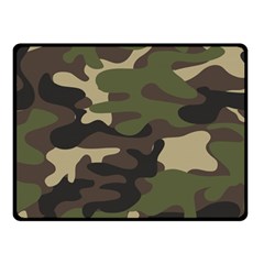 Texture Military Camouflage-repeats Seamless Army Green Hunting Double Sided Fleece Blanket (small)  by Vaneshart