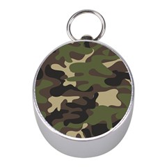 Texture Military Camouflage-repeats Seamless Army Green Hunting Mini Silver Compasses by Vaneshart