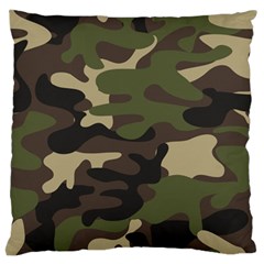 Texture Military Camouflage-repeats Seamless Army Green Hunting Standard Flano Cushion Case (two Sides) by Vaneshart