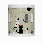 Cute cat seamless pattern White Mugs Center