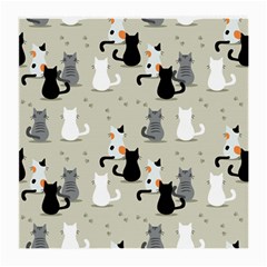 Cute Cat Seamless Pattern Medium Glasses Cloth by Vaneshart