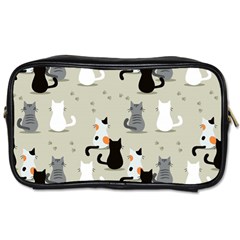 Cute Cat Seamless Pattern Toiletries Bag (two Sides) by Vaneshart