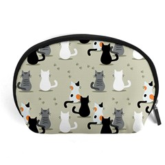 Cute Cat Seamless Pattern Accessory Pouch (large)