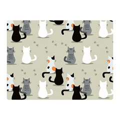 Cute Cat Seamless Pattern Double Sided Flano Blanket (mini)  by Vaneshart