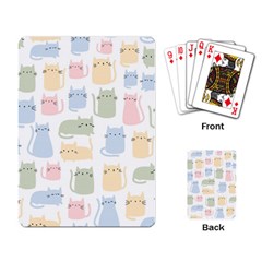 Cute Cat Colorful Cartoon Doodle Seamless Pattern Playing Cards Single Design (rectangle) by Vaneshart