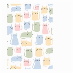 Cute Cat Colorful Cartoon Doodle Seamless Pattern Small Garden Flag (two Sides) by Vaneshart