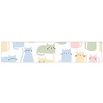 Cute cat colorful cartoon doodle seamless pattern Small Flano Scarf Front