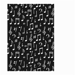 Chalk Music Notes Signs Seamless Pattern Small Garden Flag (two Sides) by Vaneshart