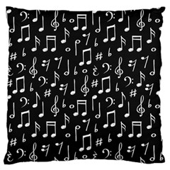 Chalk Music Notes Signs Seamless Pattern Large Cushion Case (one Side) by Vaneshart