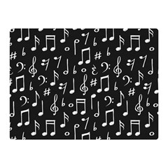 Chalk Music Notes Signs Seamless Pattern Double Sided Flano Blanket (mini)  by Vaneshart