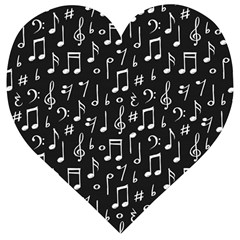 Chalk Music Notes Signs Seamless Pattern Wooden Puzzle Heart by Vaneshart