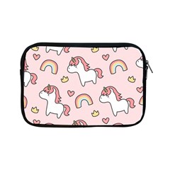 Cute Unicorn Rainbow Seamless Pattern Background Apple Ipad Mini Zipper Cases by Vaneshart